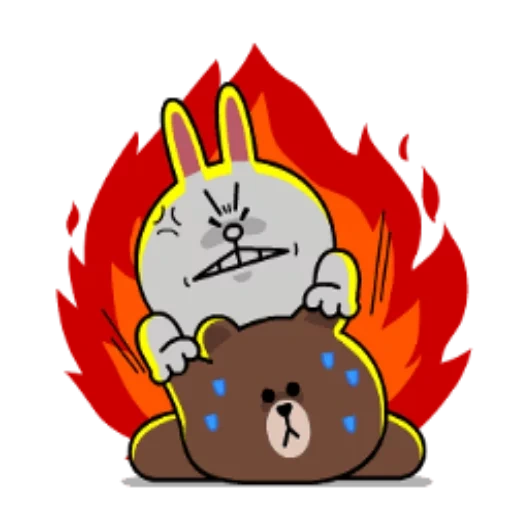 kakaotalk, gif irritado, tonton friends, cony brown 2020