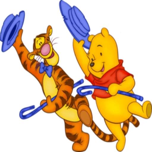 winnie the pooh, winnie the fluff is tiger, tiger winnie pooh, cartoon dance, winnie the fluff is his friends