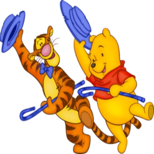 winnie l'ourson, winnie le fluff est tiger, tiger winnie pooh, dance de dessins animés, winnie the fluff est ses amis