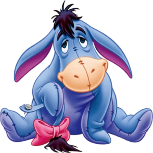 donkey ia, winnie the fluff is a donkey, cartoon heroes, donkey winnie pooh, winnie the pooh donkey ia