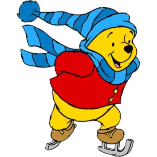 winnie the pooh, o ursinho da disney winnie, urso winnipeg, fotos de amigos, patins de herói de desenho animado