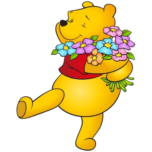 winnie the pooh, winnie fluff flowers, house at pooh corner, winnie pooh disney clipart, winnie the fluff is a transparent background