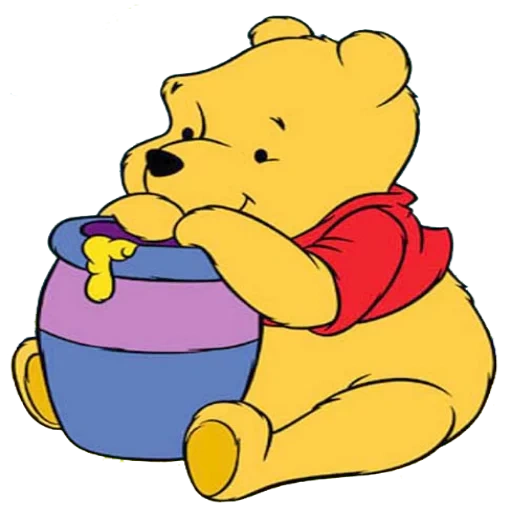 the pooh, winnie the pooh, winnie the pooh auf gelbem hintergrund, winnie the pooh honey
