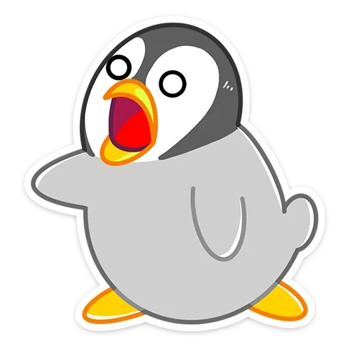 penguin kb, winter friend, little penguin, penguin cartoon, white-bottomed penguin