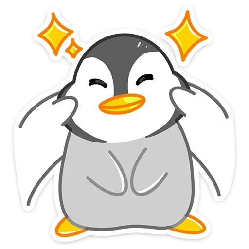 пингвин, зимние друзья, ватсап пингвин, пингвин мультяшный
