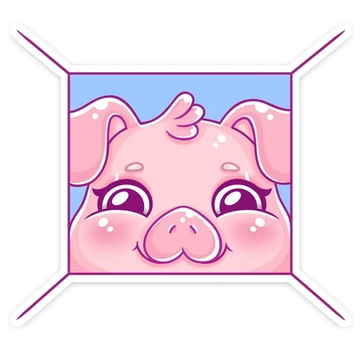 oreillons, porcs, art cochon mignon, piggy timosha, cochon amusant 60x60