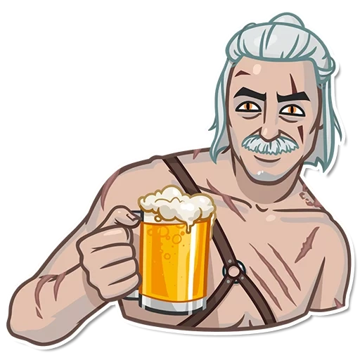the witch, the wizard of park, the witch herald, geralt rivia bier