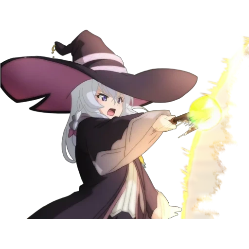 penyihir anime, sapu penyihir, karakter anime, elaine anime witch, gadis anime adalah seorang penyihir