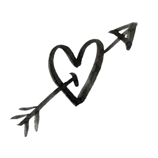 сердце стрелой, сердце стрелкой, сердечко стрелой, сердце стрелой трафарет, сердечко символ стрелочкой