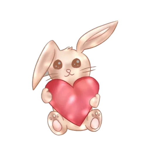 зайчик, кролик милый, рисунок валентинки, кролик милый рисунок