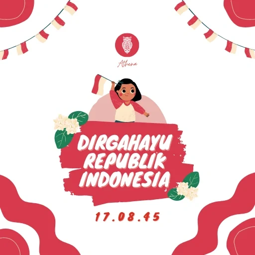 hari, плакат, девушка, индонезия, dirgahayu