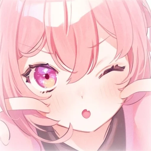 animation art, pfp discord, anime pink, anime girl, cartoon character