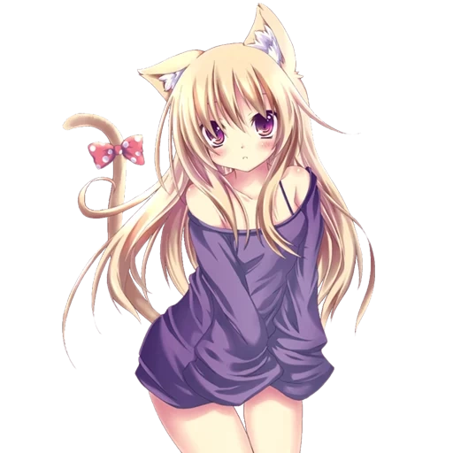 nekan, anime nyashki, anime nyashny, anime cat, gadis anime nyashki cantik