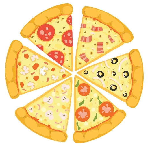 pizza, pizza, pizza essen, pizza kinder, pizza sortiert