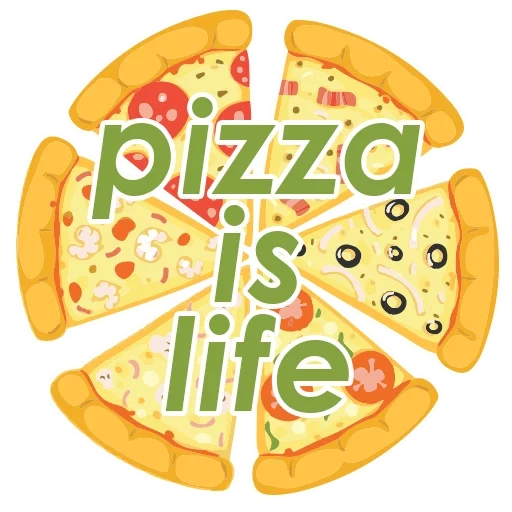 pizza, ein stück pizza, pizzazeichnung, pizza sortiert, pizza illustration