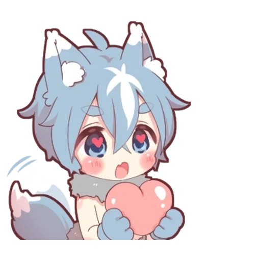 wolf, anime cute, anime characters, humanization anime chibi