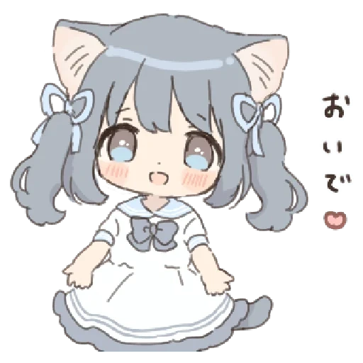 chibi, oreille de chibi, idées d'anime, chino kafuu chibi, dessins mignons de chibi