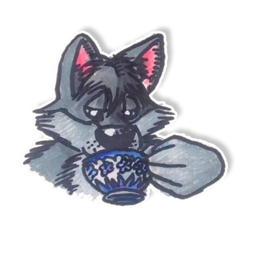 cat, lovely, nick wolf, raccoon badge