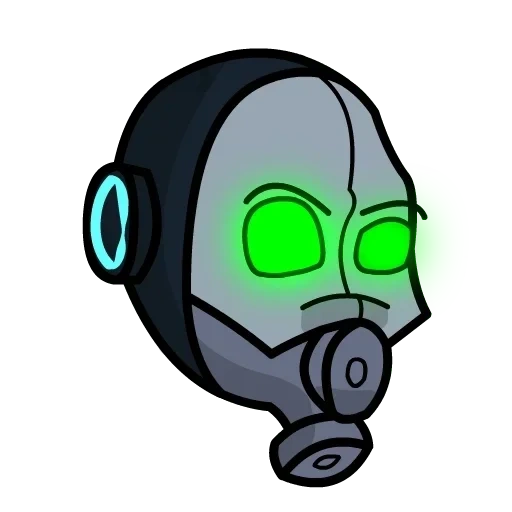 anime, planet gas mask, drawing of a gas mask