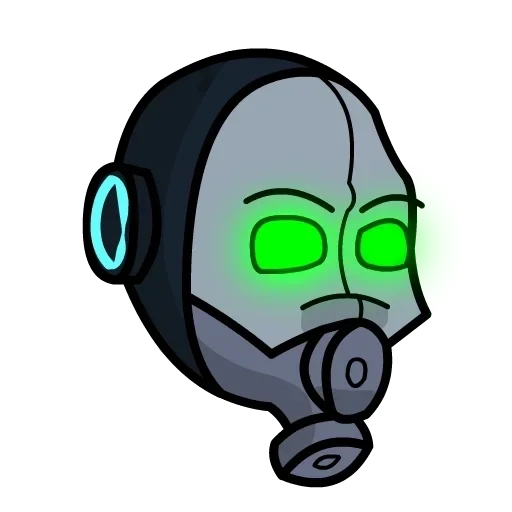 drawing of a gas mask