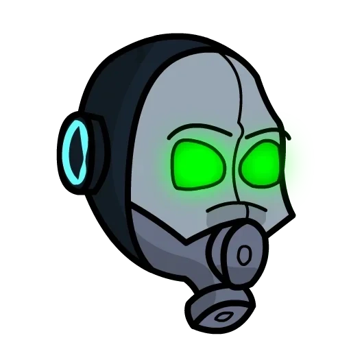 anime, mask, drawing of a gas mask
