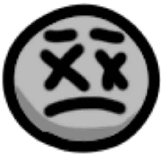 emoticon, ein kreuzförmiges smiley