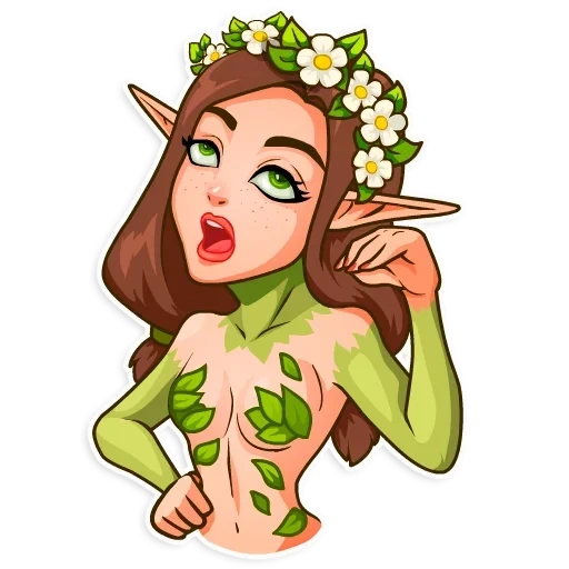 elf, forest nymph, forest nymph a