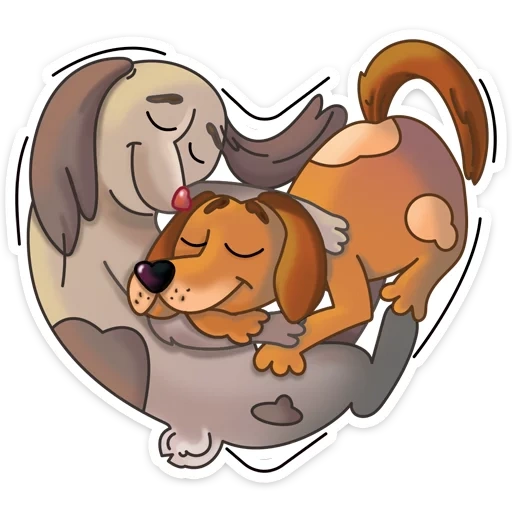 dogs, wof wof, hugs, huggage, the cartoon puppy is sleeping