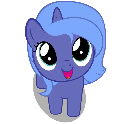 kuda poni, pony biru biru, menggambar kuda poni, mlp luna kecil, kuda poni bulan kecil