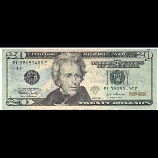 доллар, 20 доллар, доллар билл, банкноты долларов сша, купюра 20 долларов сша