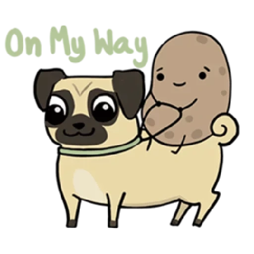 pug pug pug, pug is cute, pug pattern, pug pug dance, life is a potato