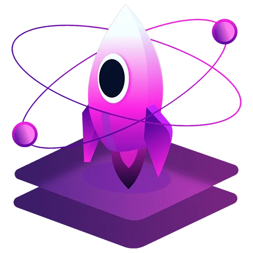 inteligencia, diseño web, cohete espacial, lindo cohete morado, máquina virtual de android