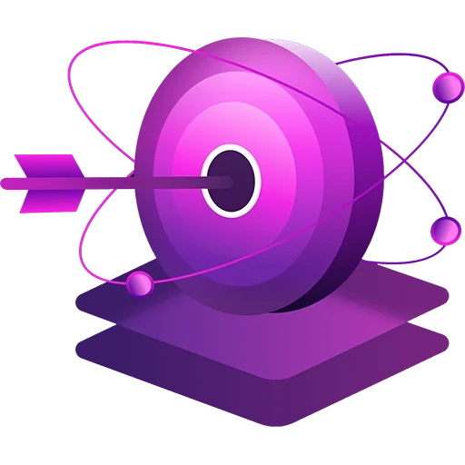 icône de réseau, icône du haut-parleur, badge violet, icône corne bleu, graphique vectoriel de ruissellement