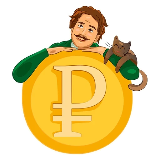 geld, währungssymbol, cryptocurrency clipart, die ikone ist eine person mit geld