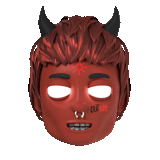 máscara, máscara del diablo, características de la máscara, máscara roja, máscara de niños demonio