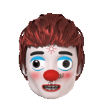 клоун, лицо клоуна, маска клоуна, клоунская маска джокер 2019, пб1512 маска клоун дьявольский