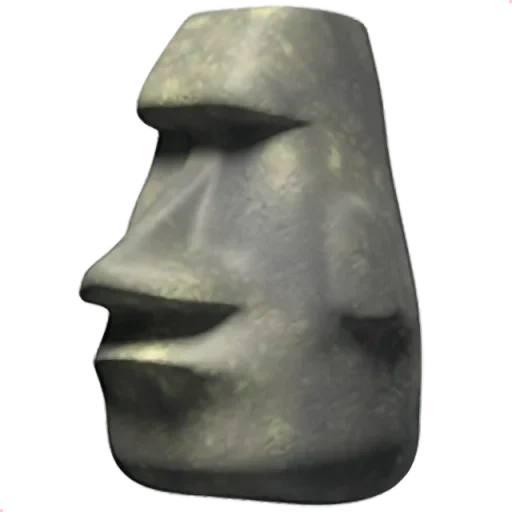 piedra moai, piedra emoji, moai stone emoji, emoji es una cara de piedra