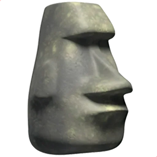 моаи стоун эмоджи, ватсап каменная голова