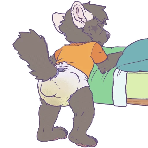 furry, furry wetting, furry diapers, furry iztli cub, furi diaper clog