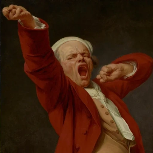 le illustrazioni, george washington, olio ad olio, joseph ducreux self-portrait yawning, joseph ducreux 1735-1802