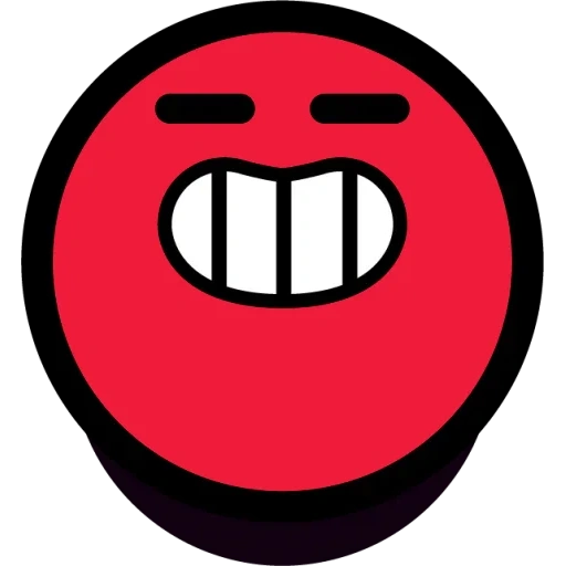 an angry smiling face, bravel badge, red smiling face, angry smiling face elprimo, general fighting star nail