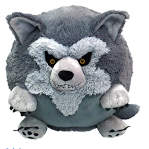 wolf toy, raccoon soft toy, feisty pets toys, squishable toy wolf, soft toy feisty pets
