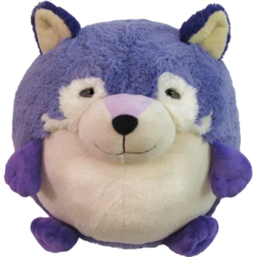 juguetes de peluche, juguete de peluche, juguetes de lujo suaves, juguete blando hámster violeta, juguete suave forma husky de una pelota