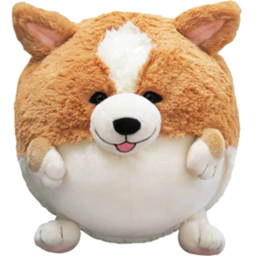 mainan aurora corgi, mainan corgi lembut, mainan mewah corgi, mainan smoltoy dari corgi, corgi soft toy round