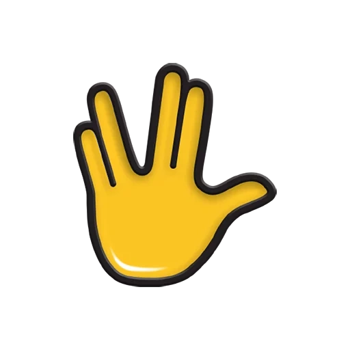 mão, a mão de smileik, dedo amarelo, emoji palm, palmas amarelas