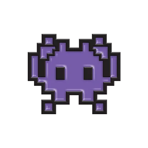 arte de pixel, violet pixels, pixel monster emoji, pixel sorria roxa, monstro roxo de pixels