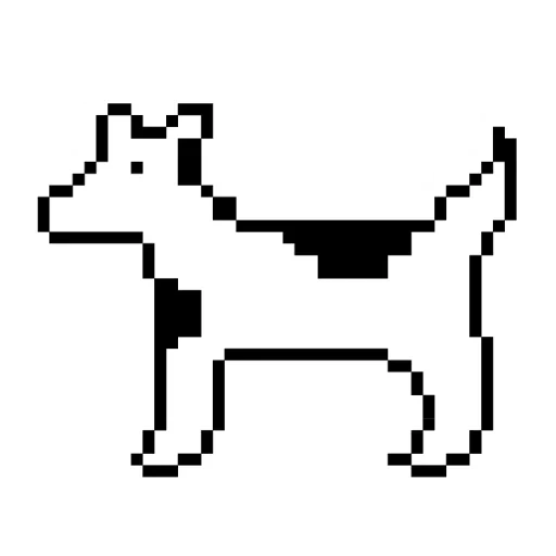 el perro es una plantilla, píxel de perro, perro 8 bits ruso, pixel dog ico, el perro es un símbolo de píxeles
