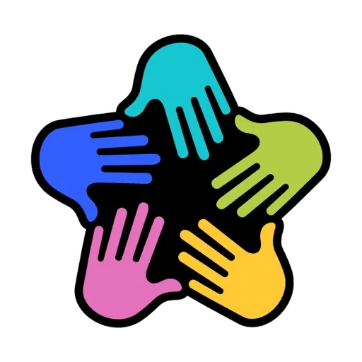 ícono de la mano, icono de estilo, logotipo de hands circle, unidad del icono, logotipo de diseño gráfico