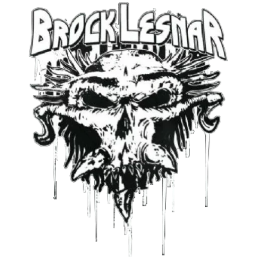 brock lesnar, brock lesnar logo, t shirt of brock lesnar, the emblem of brock lesnar, possessed death metal demo 1984