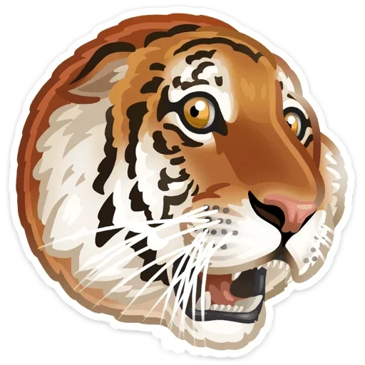 tiger, animals, tiger sticker, siberian tiger